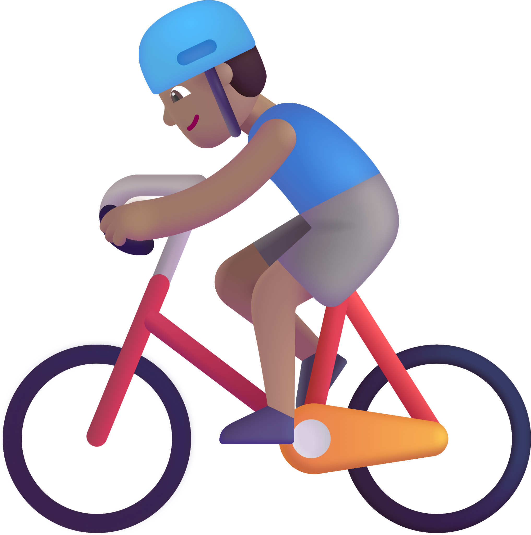 man biking medium emoji