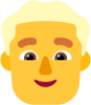 man blonde hair default emoji