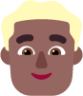 man blonde hair medium dark emoji