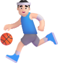 man bouncing ball light emoji