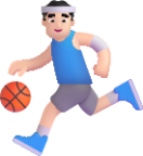 man bouncing ball light emoji
