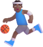 man bouncing ball medium dark emoji