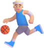 man bouncing ball medium light emoji