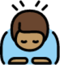 man bowing: medium skin tone emoji