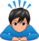 man bowing (plain) emoji