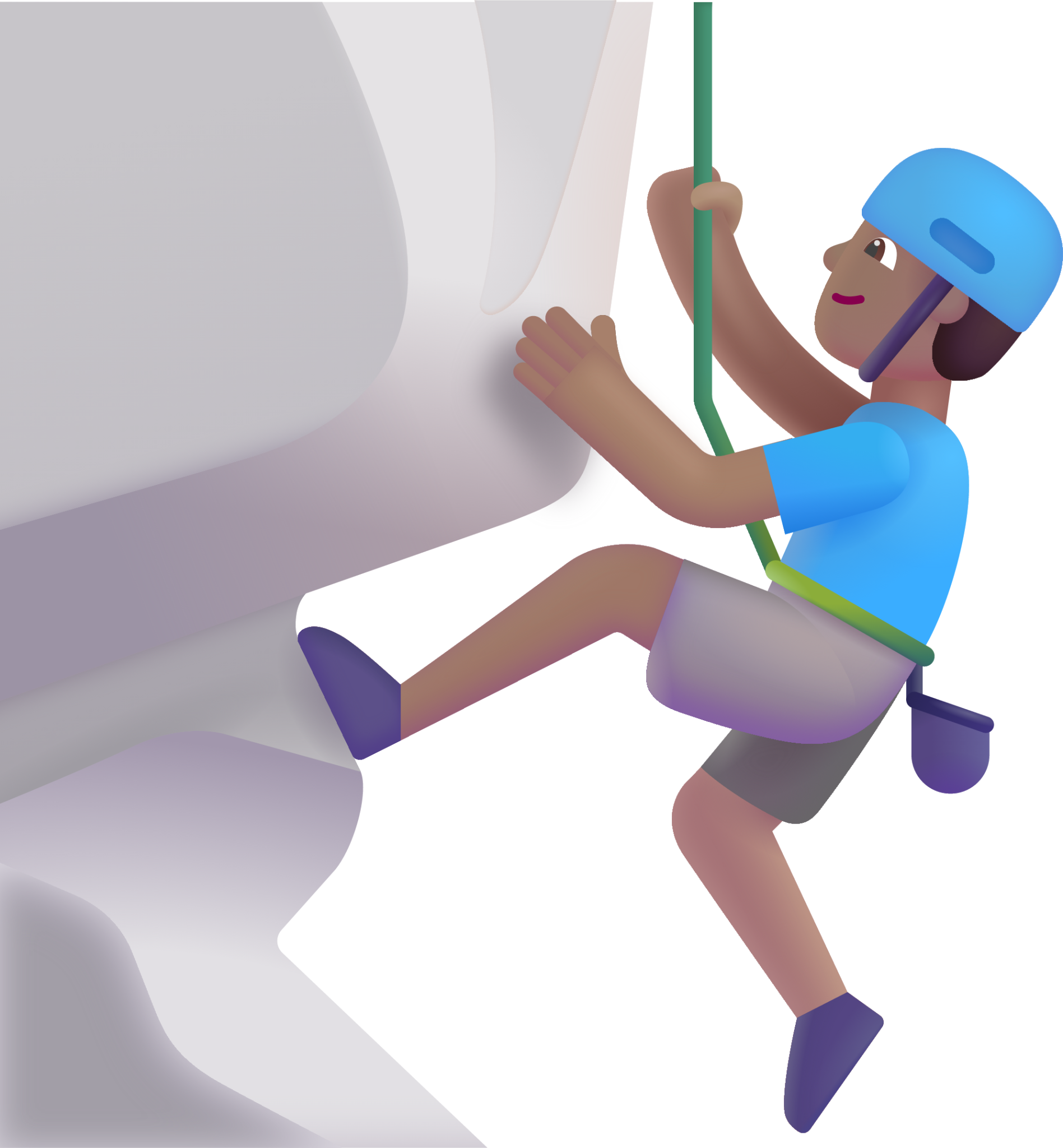 man climbing medium emoji