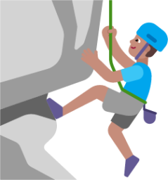 man climbing medium emoji