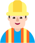 man construction worker light emoji