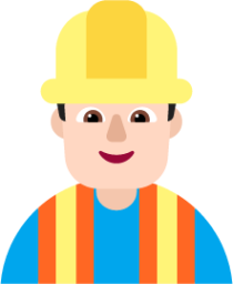 man construction worker light emoji