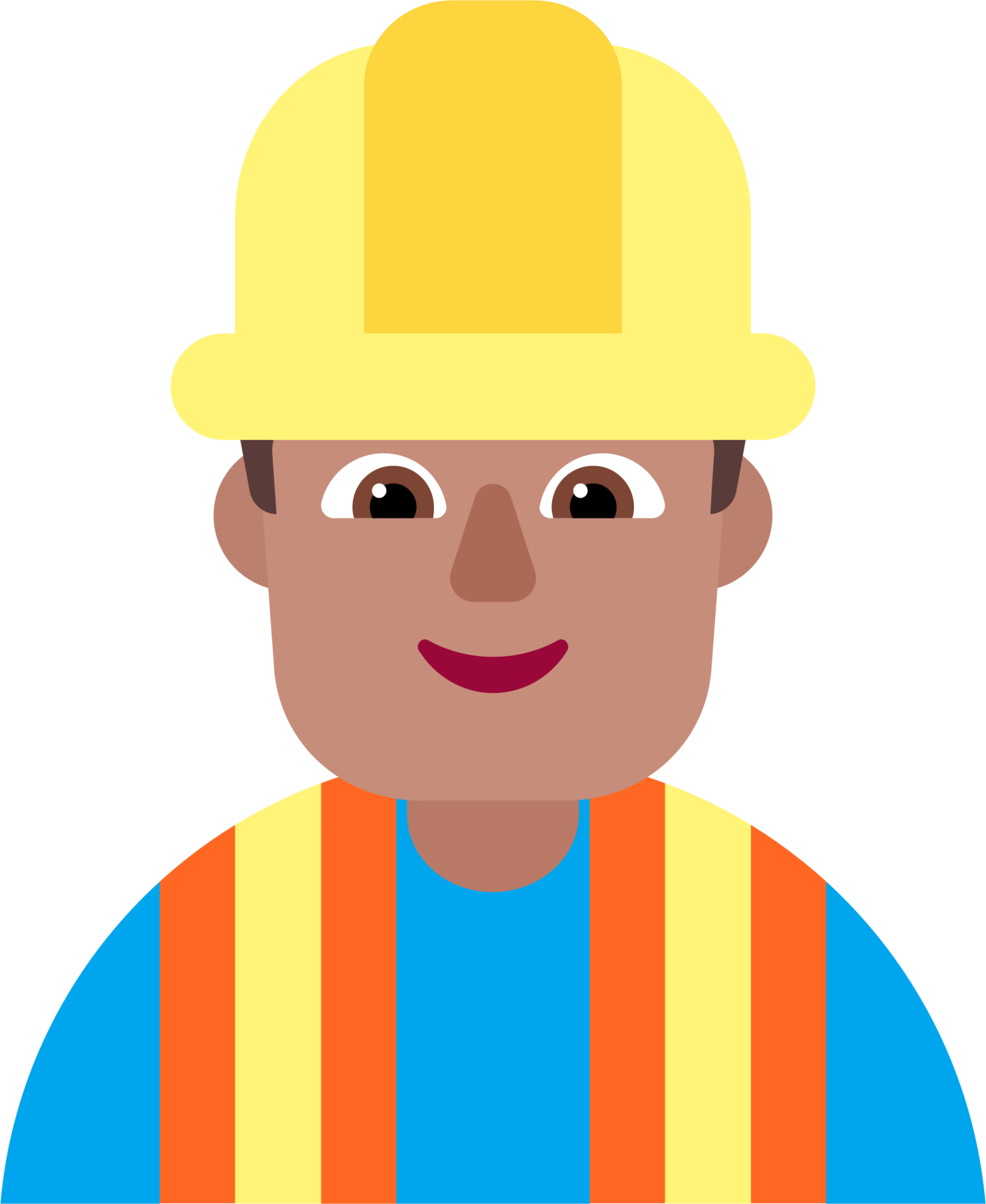 man construction worker medium emoji