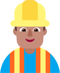 man construction worker medium emoji