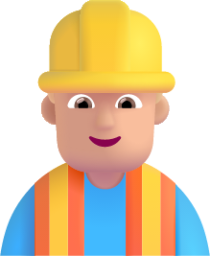 man construction worker medium light emoji