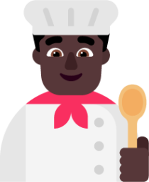 man cook dark emoji