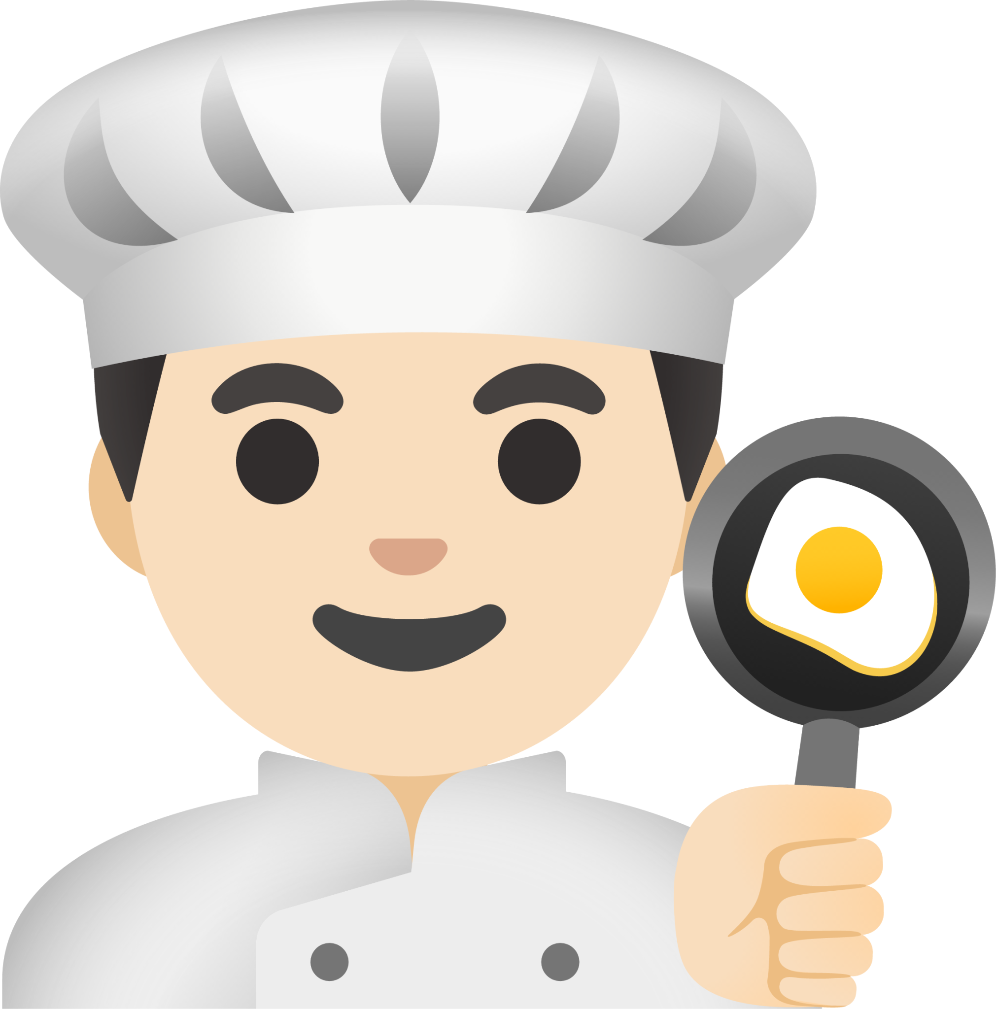 man cook: light skin tone emoji