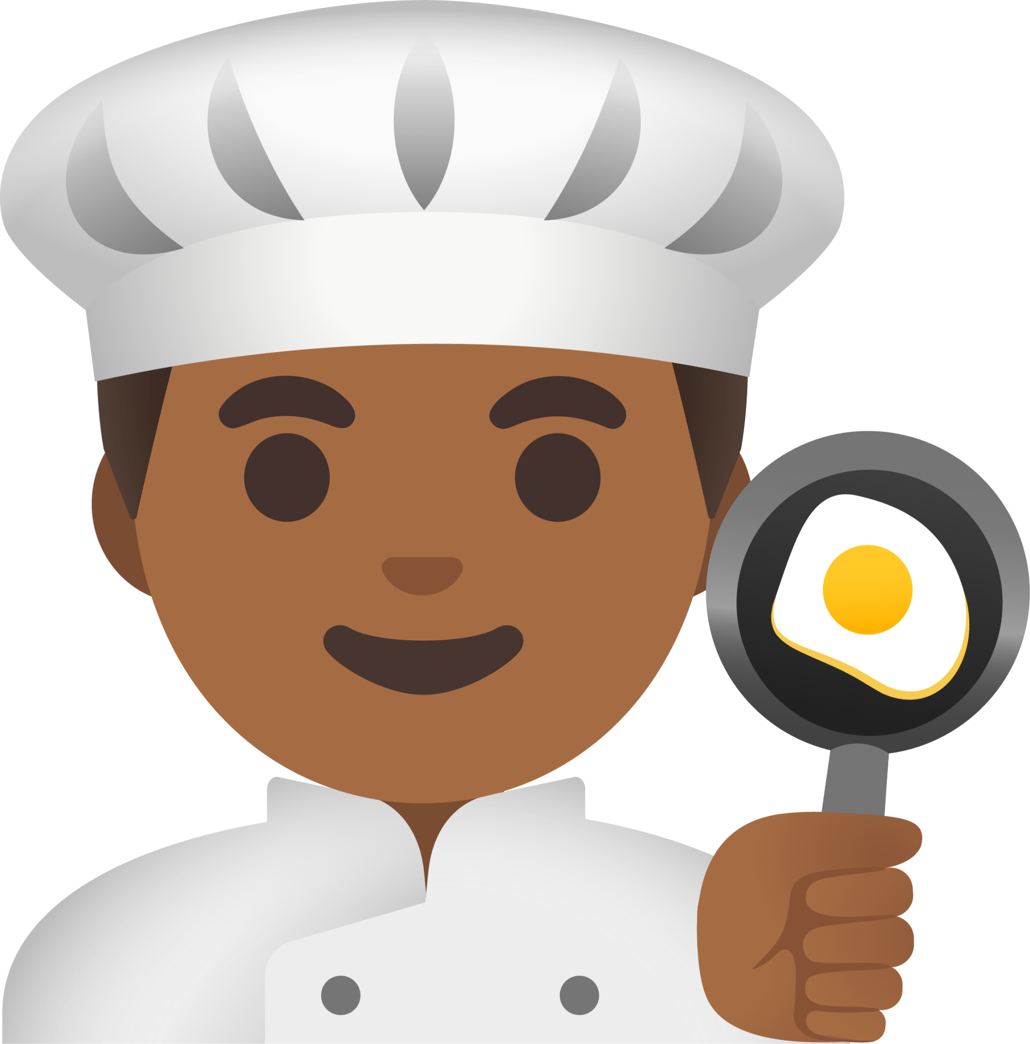 man cook: medium-dark skin tone emoji