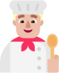 man cook medium light emoji