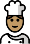 man cook: medium skin tone emoji