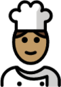 man cook: medium skin tone emoji