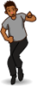 man dancing (brown) emoji