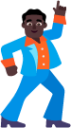 man dancing dark emoji