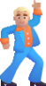 man dancing medium light emoji