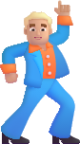 man dancing medium light emoji