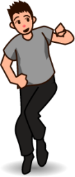 man dancing (plain) emoji