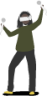 man dancing vr virtual reality illustration