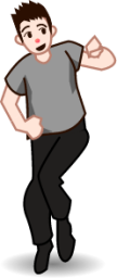 man dancing (white) emoji