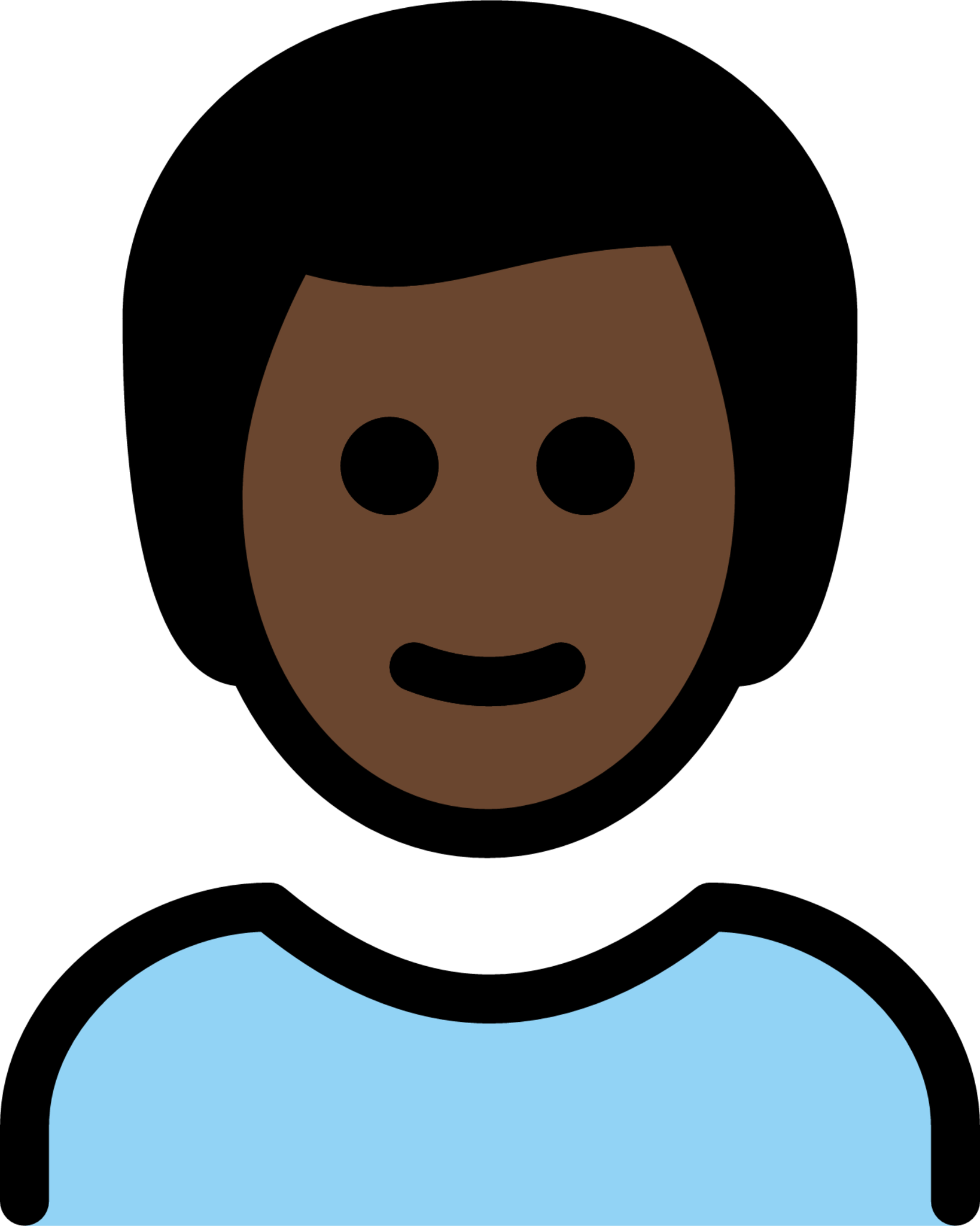 man: dark skin tone emoji