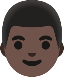 man: dark skin tone emoji