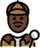 man detective: dark skin tone emoji