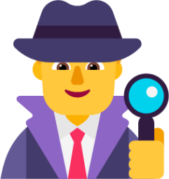 man detective default emoji