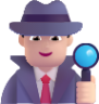 man detective light emoji