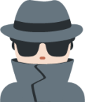 man detective: light skin tone emoji