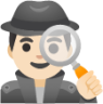 man detective: light skin tone emoji