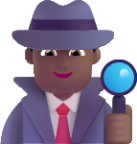 man detective medium dark emoji