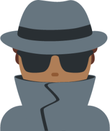 man detective: medium-dark skin tone emoji