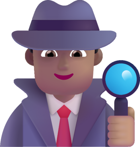 man detective medium emoji