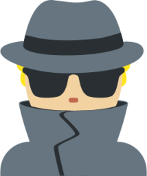 man detective: medium-light skin tone emoji