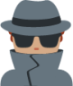 man detective: medium skin tone emoji