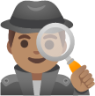 man detective: medium skin tone emoji