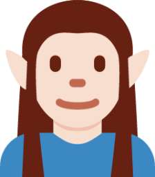 man elf: light skin tone emoji