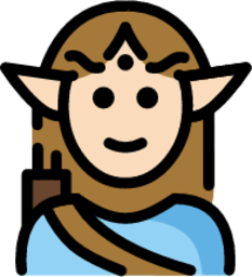 man elf: light skin tone emoji