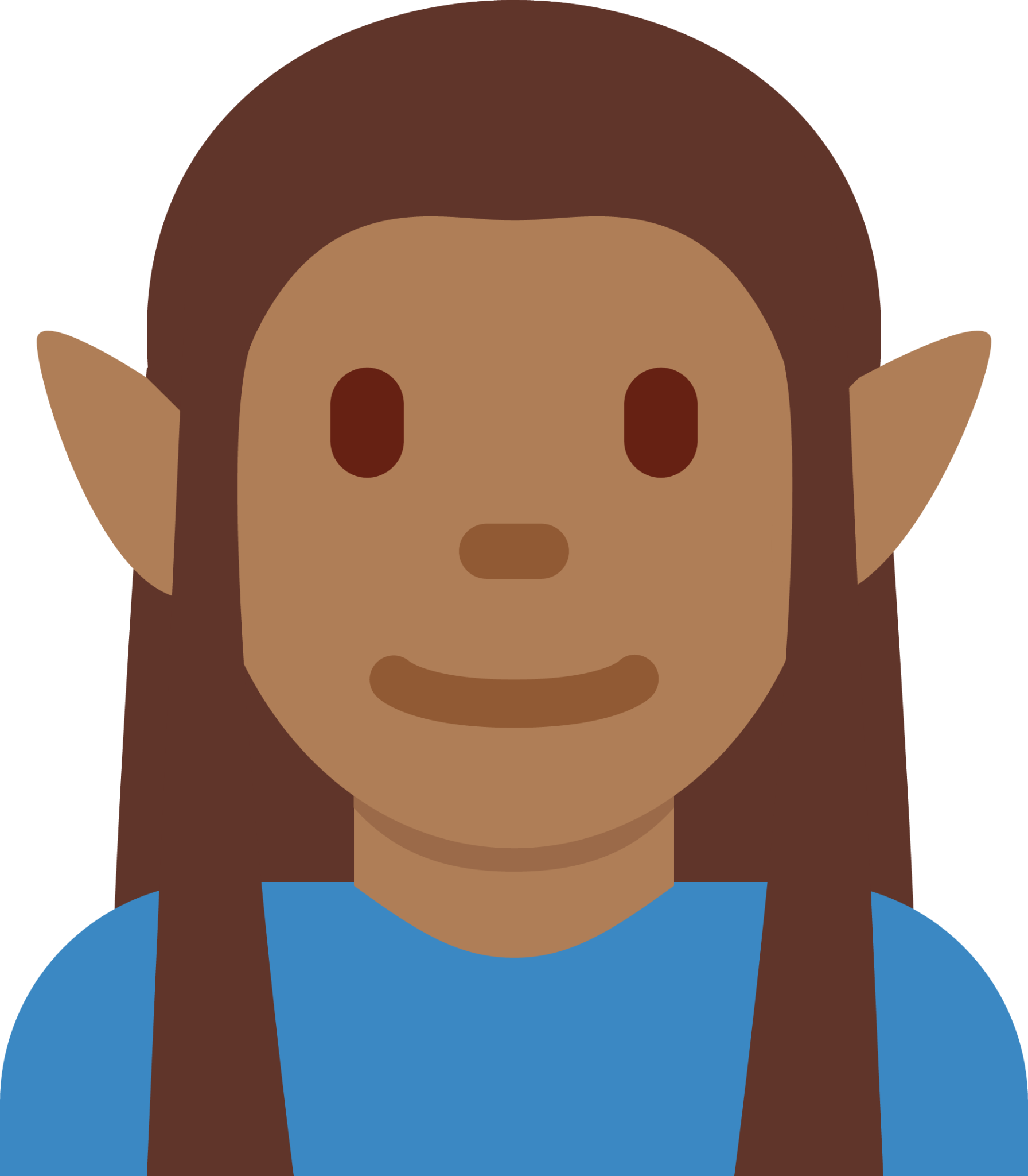 man elf: medium-dark skin tone emoji