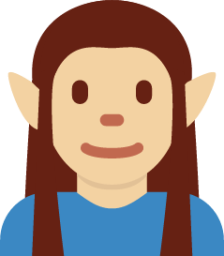man elf: medium-light skin tone emoji