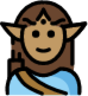man elf: medium skin tone emoji