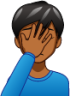 man facepalming (brown) emoji