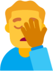 man facepalming default emoji