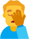 man facepalming default emoji